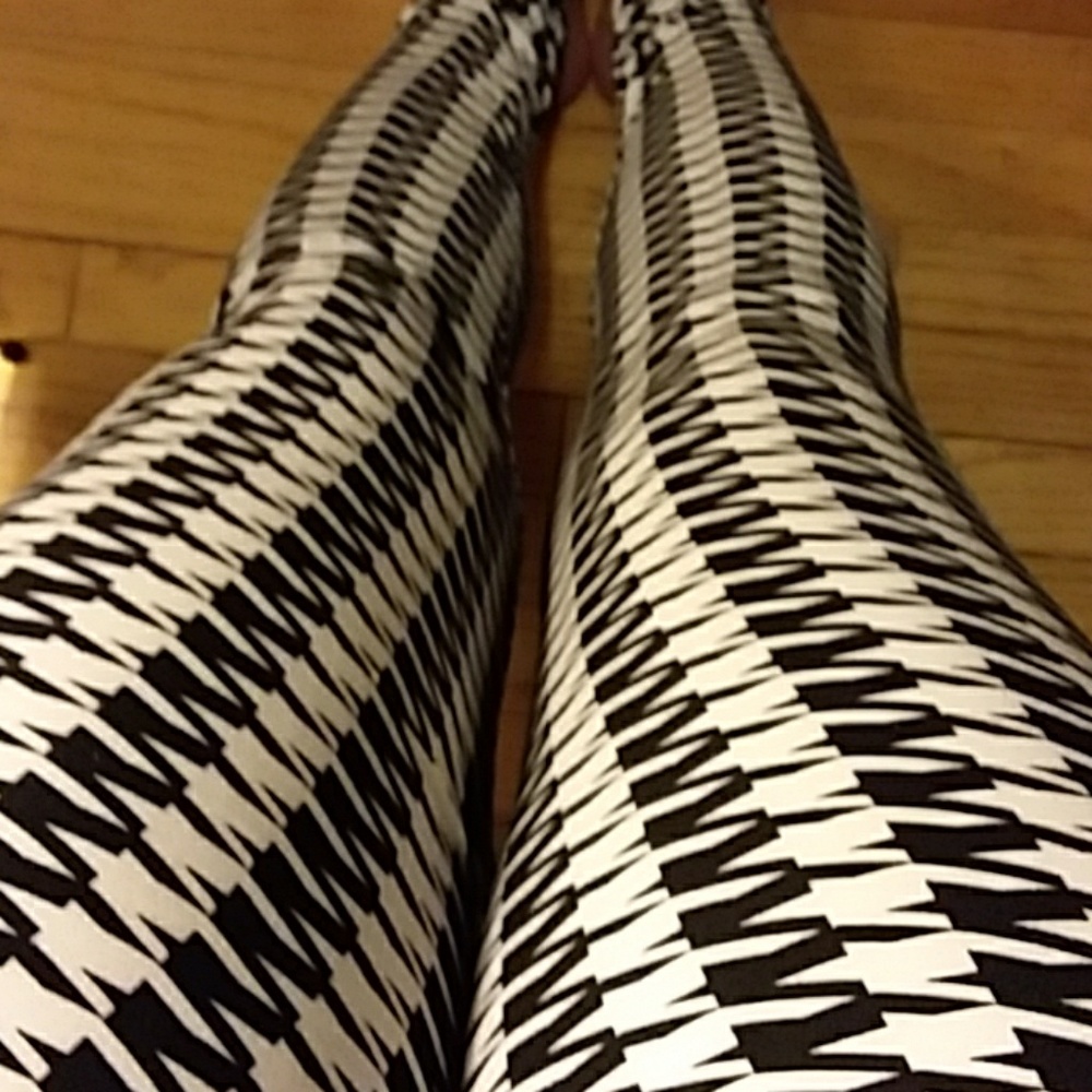 PLUS size herringbone houndstooth leggings 27" - Picture 2 of 6